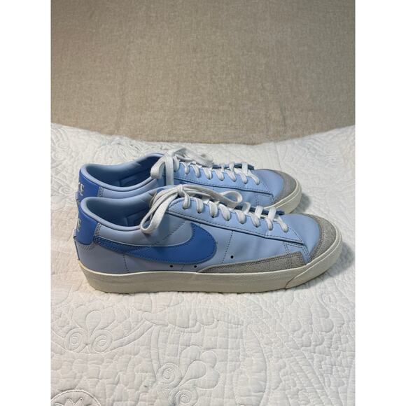 Nike Men Blue/White Blazer 10 Low 77 VNTG Leather Lace Up Casual Sneakers Shoes main image 6